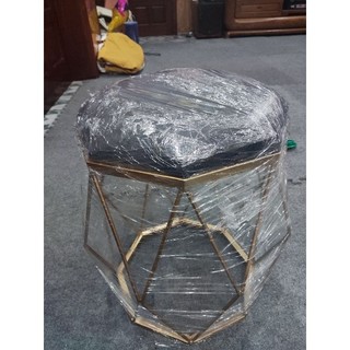 Ghế đôn kim cường ngồi bàn trang điểm khung sắt sơn tĩnh điện mặt đệm nỉ nhung hiện đại sang trọng