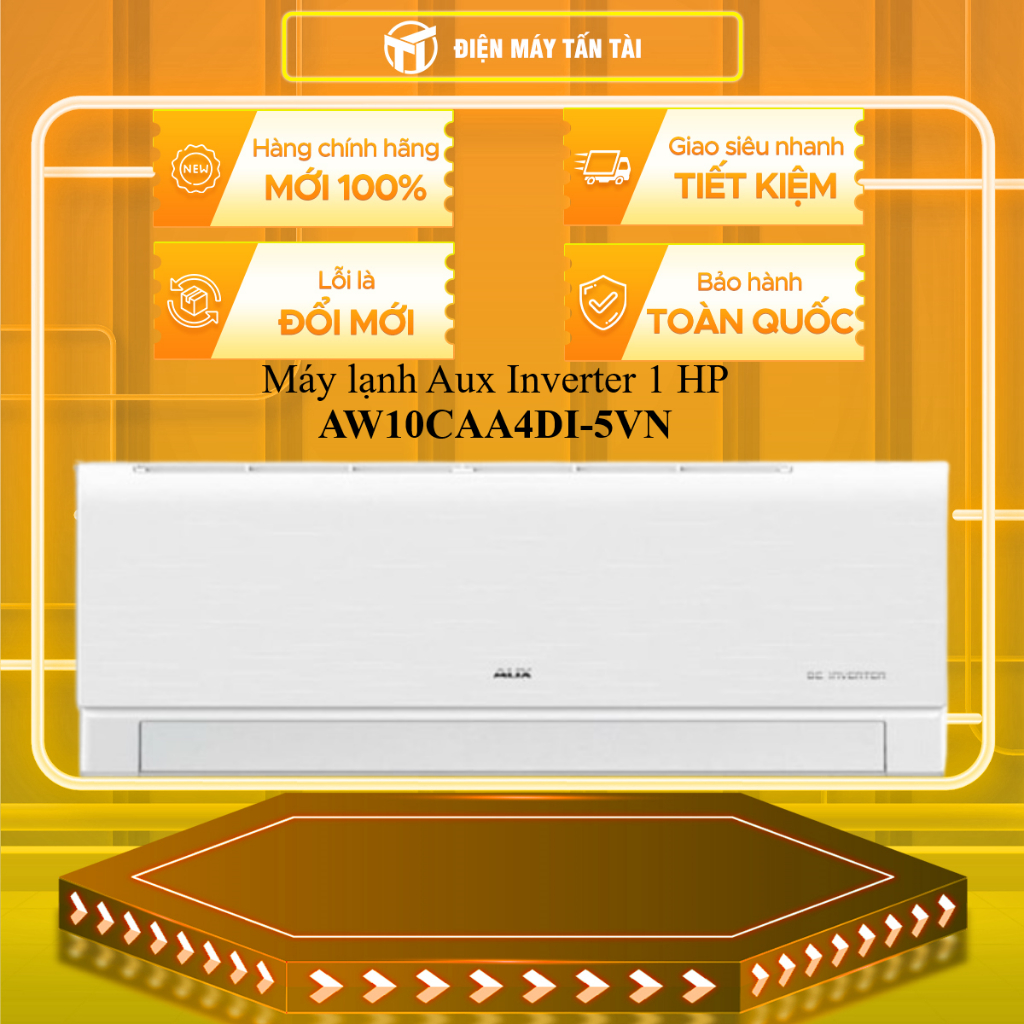 (HCM) - AW10CAA4DI-5VN(1HP) / AW13CAA4DI-5VN(1.5HP) - Máy lạnh Aux Inverter