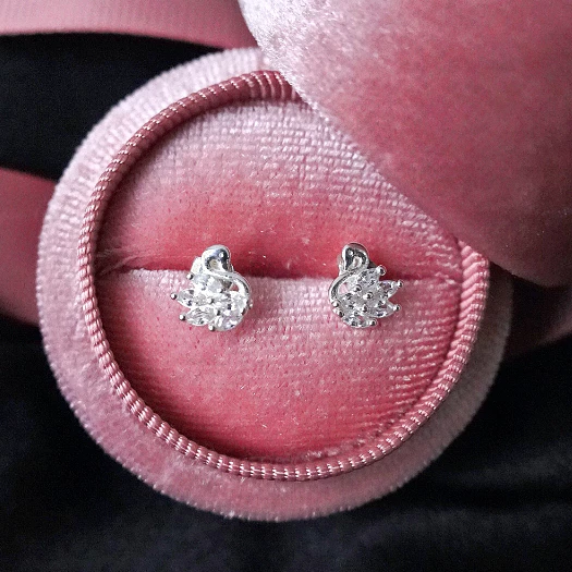 Bông tai bạc nữ S925 Thiên Nga Asimi Odette Swan KT36 6
