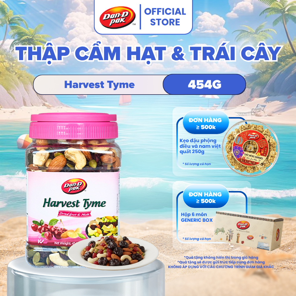 [DATE 9/10/2026] Thập Cẩm Hạt Và Trái Cây Sấy Harvest Tyme Dan D Pak I Harvest Tyme | 454g