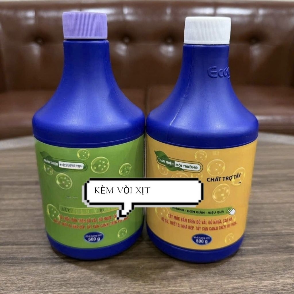 Tẩy Quần Áo Đa Năng 1000g kèm đầu xịt Ecogy tẩy nấm mốc, thâm kim, nhựa cây,... trên quần áo và các 