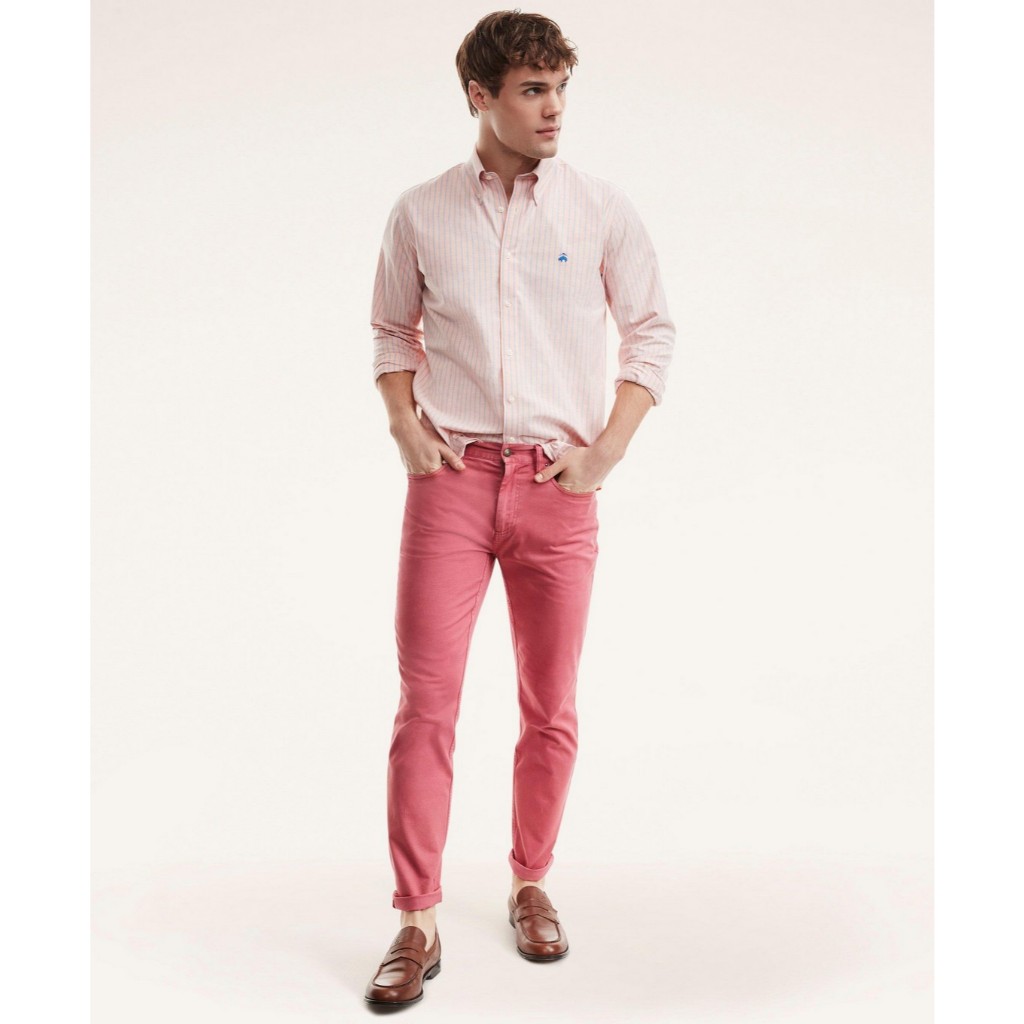 Brooks Brothers Quần khaki CBT CTN 5PKT MAUVE
