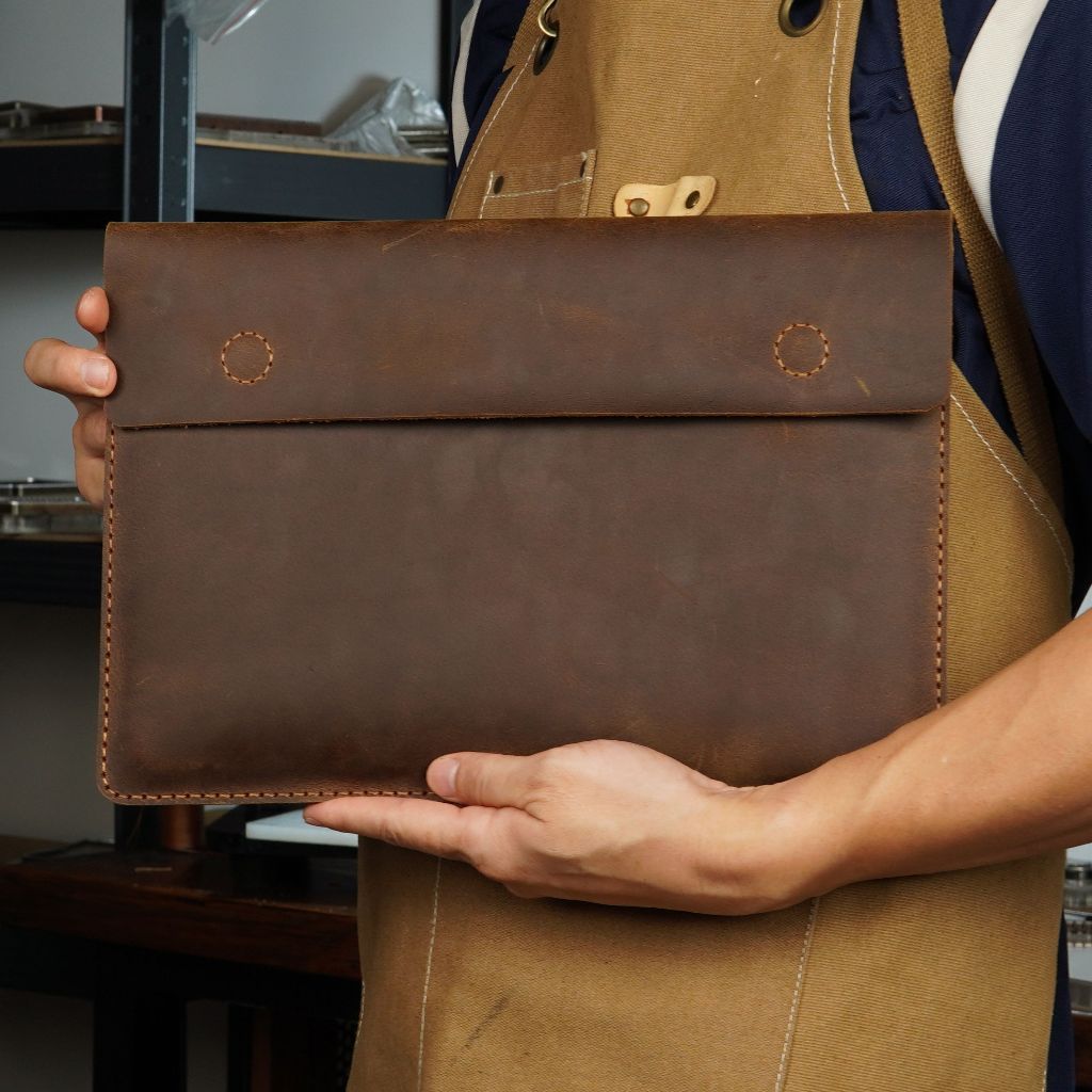Bao Da Đựng Laptop có nắp L4,Túi đựng macbook m1,m2,m3,m4,m5 13inch,14inch,15,16inch làm thủ công