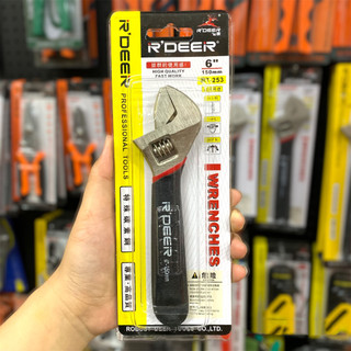 Mỏ lết 12'' 300mm [HÀNG CHÍNH HÃNG] R'DEER thép CRV cứng cáp, tay cầm bọc dạ chống trượt cao cấp