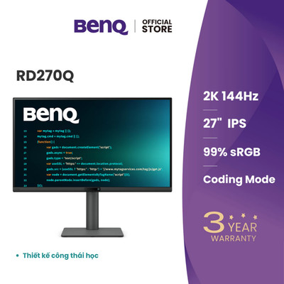 BenQ RD270Q_ Màn hình lập trình IPS 27", độ phân giải 2K, tần số quét 144Hz, Coding Mode bảo vệ mắt