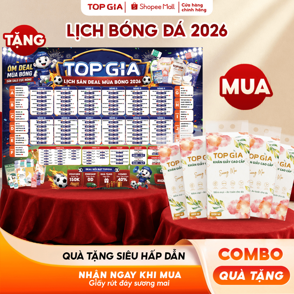 [QUÀ TẶNG KHÔNG BÁN] Lịch thi đấu bóng đá toàn cầu 2026