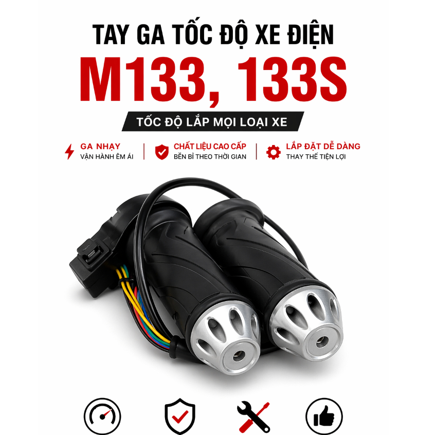 Tay ga Tốc Độ xe điện M133, 133s tốc độ lắp mọi loại xe GIÁ HỦY DIỆT