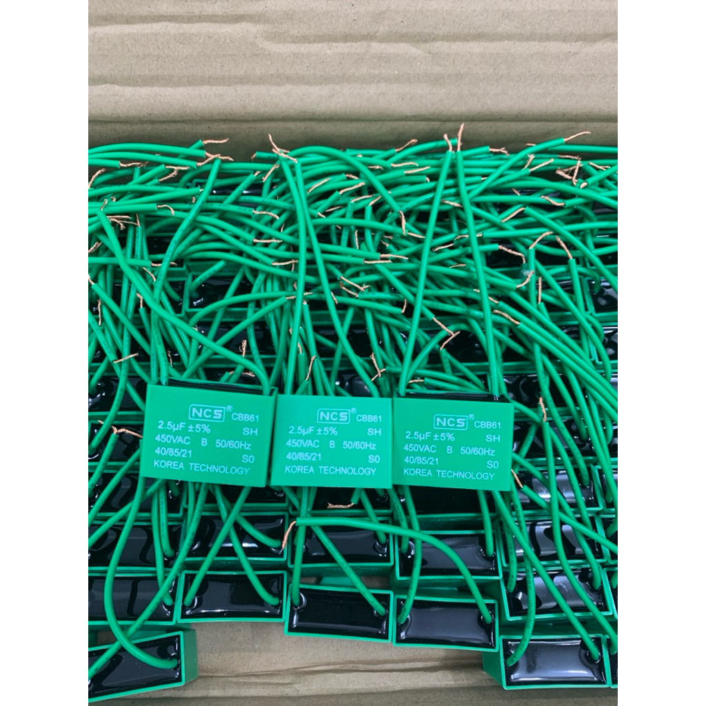 Set 5 tụ quạt NCS 2uf - 2,5uf 450v
