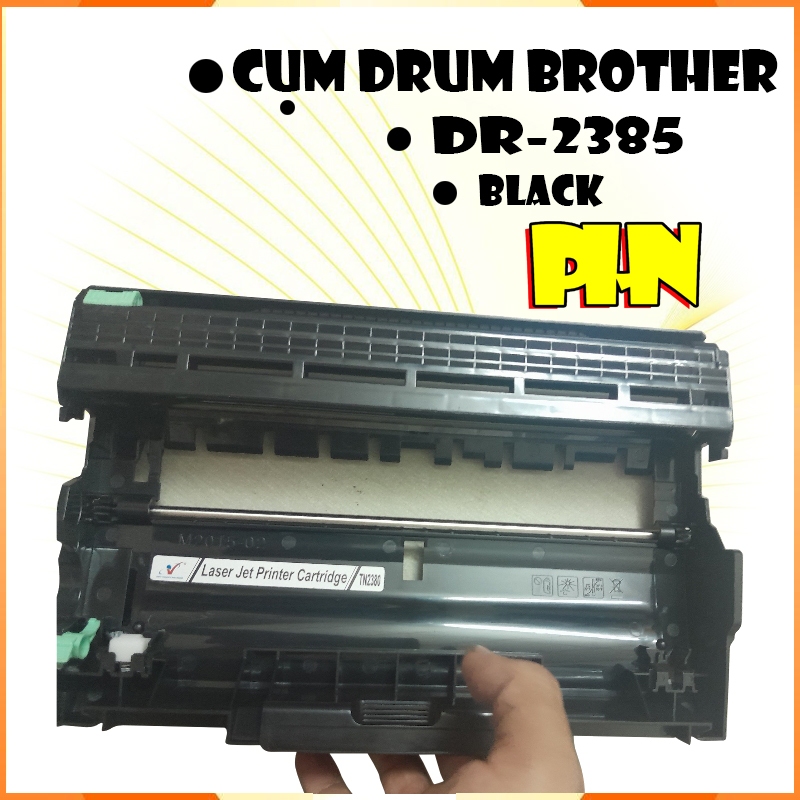 Cụm drum máy in Brother HL L2366DN, L2366DW, L2366D, L2366 mã DR2385 có sẵn trống drum.