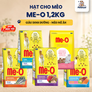Thức ăn hạt Me-o cho mèo  trưởng thành gói 1,2kg Pet Kool