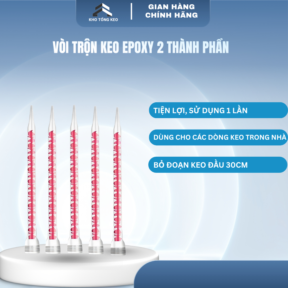 Vòi trộn bơm keo chà ron Epoxy trong nhà các loại KGT-Saveto-Kingsmen...