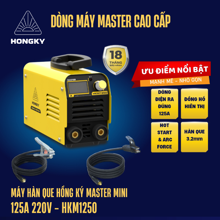 [010] Máy hàn que Hồng Ký master mini 125A 220V - HKM1250