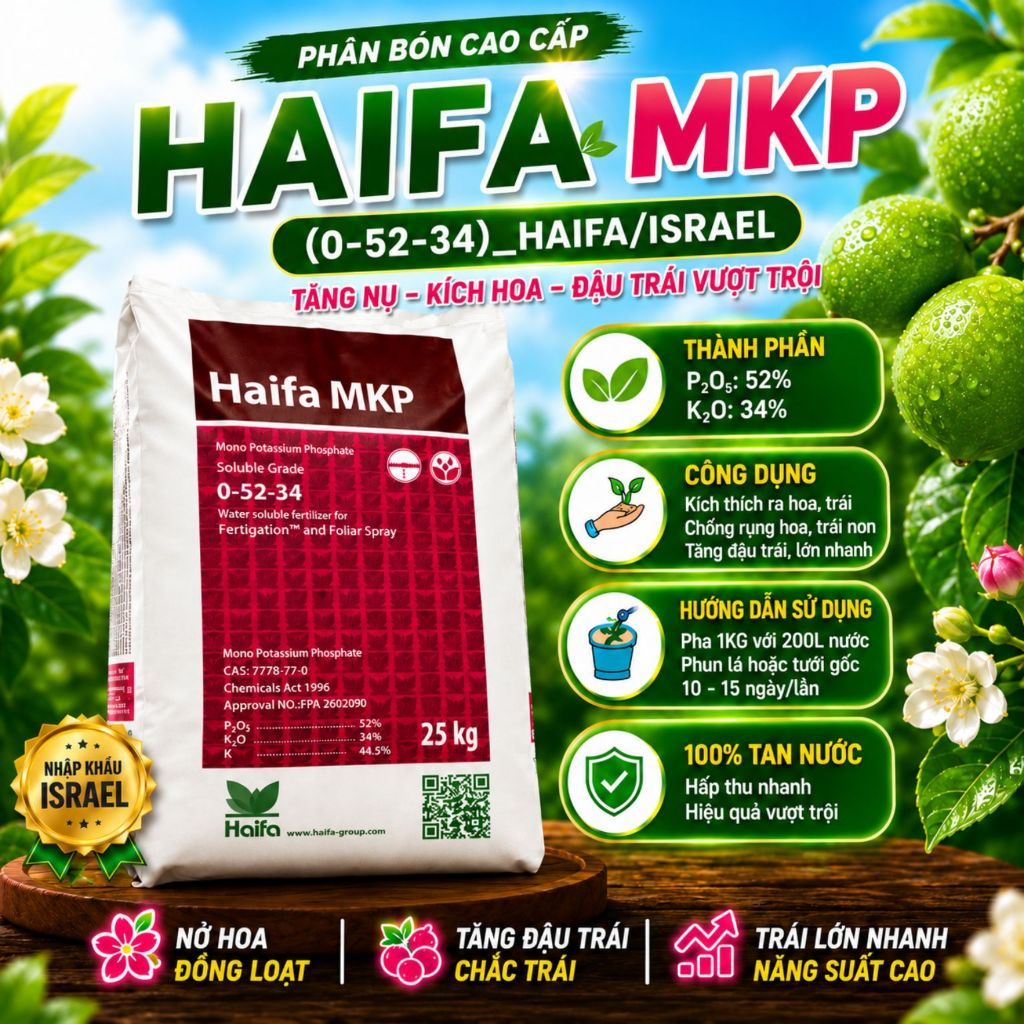 MKP Haifa israel - Kích Mầm Hoa - Ra Hoa Đồng Loạt - Chính Hãng Israel (TÚI CHIẾT DÙNG THỬ)