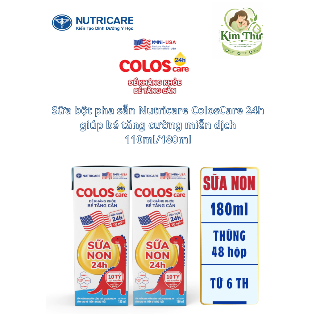 Sữa pha sẵn ColosCare 24H Nutricare 180ml Sữa Non 24H Tăng Đề Kháng Cho Bé