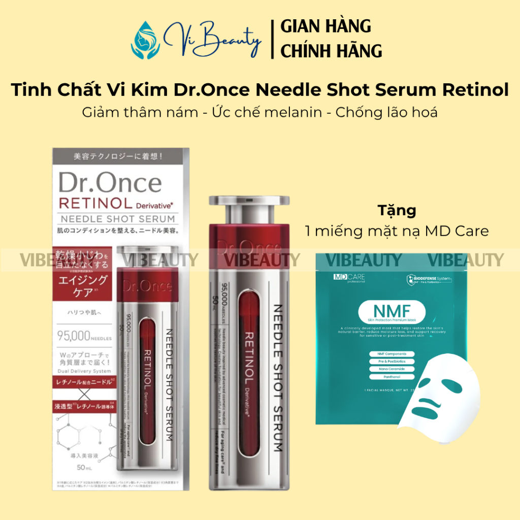 Tinh Chất Vi Kim Tái Tạo Và Căng Bóng Da Dr.Once Needle Shot Serum Retinol 50ml