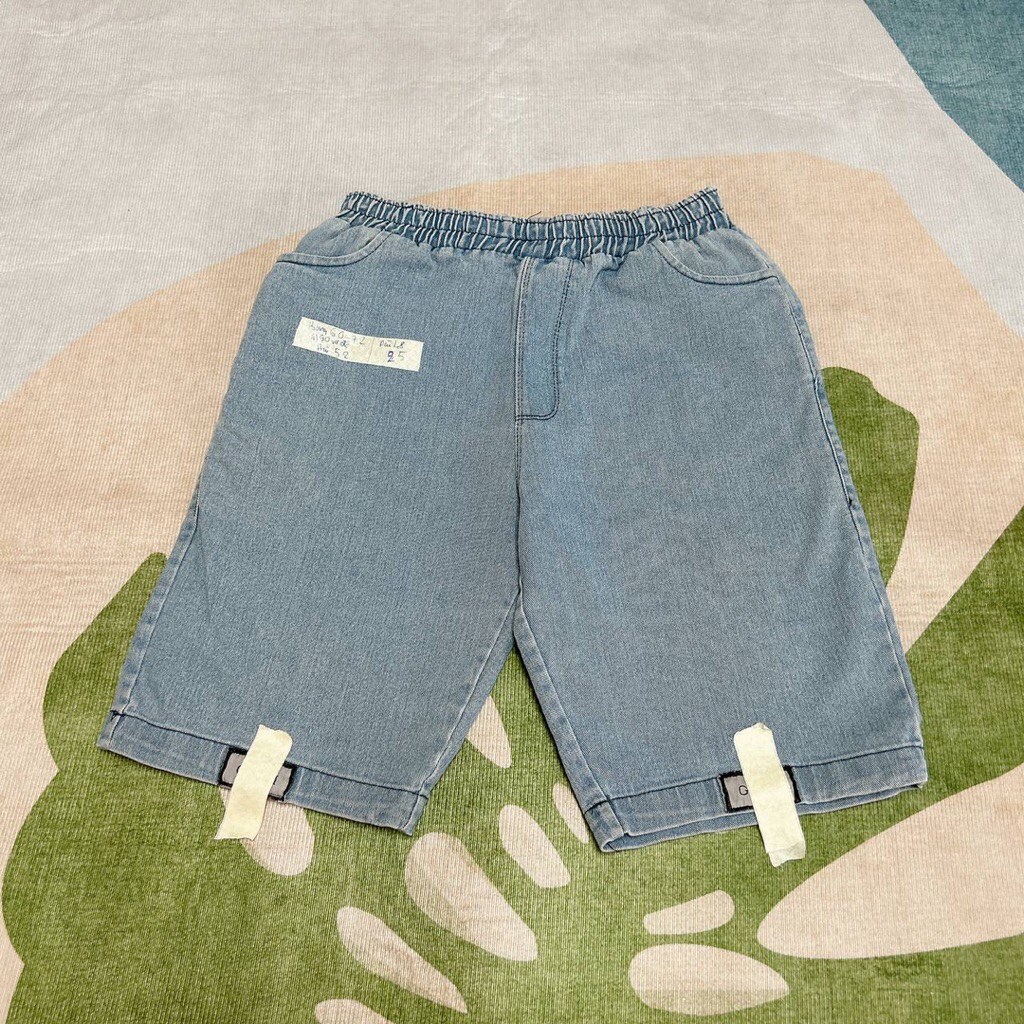 quần short jean xanh nữ trơn 2hand