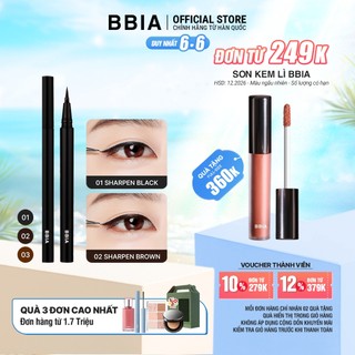 Kẻ mắt nước đều màu, chống nước, dễ tẩy trang BBIA Last Pen Eyeliner 0.6g
