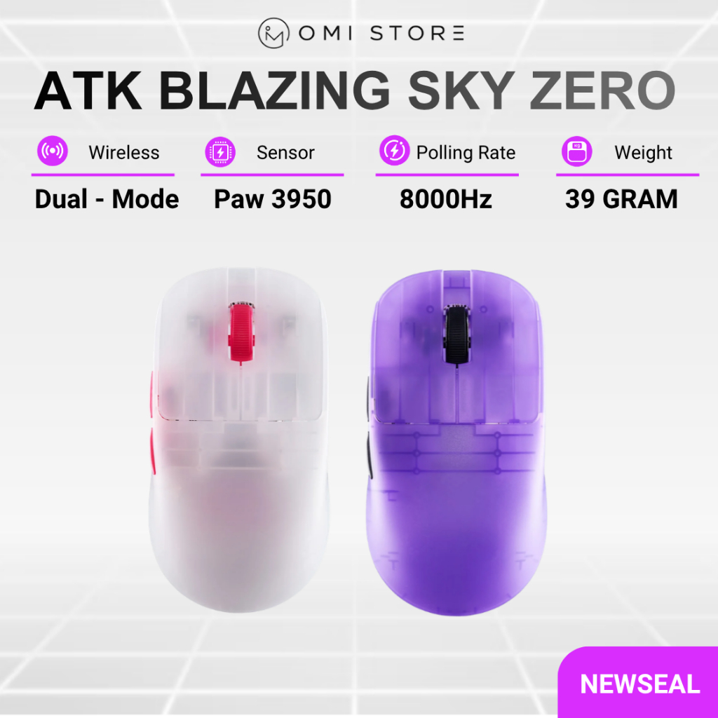 Chuột Gaming Không Dây ATK Blazing Sky ZERO / ZERO Extreme - Trọng Lượng 39 Gram - BH12T
