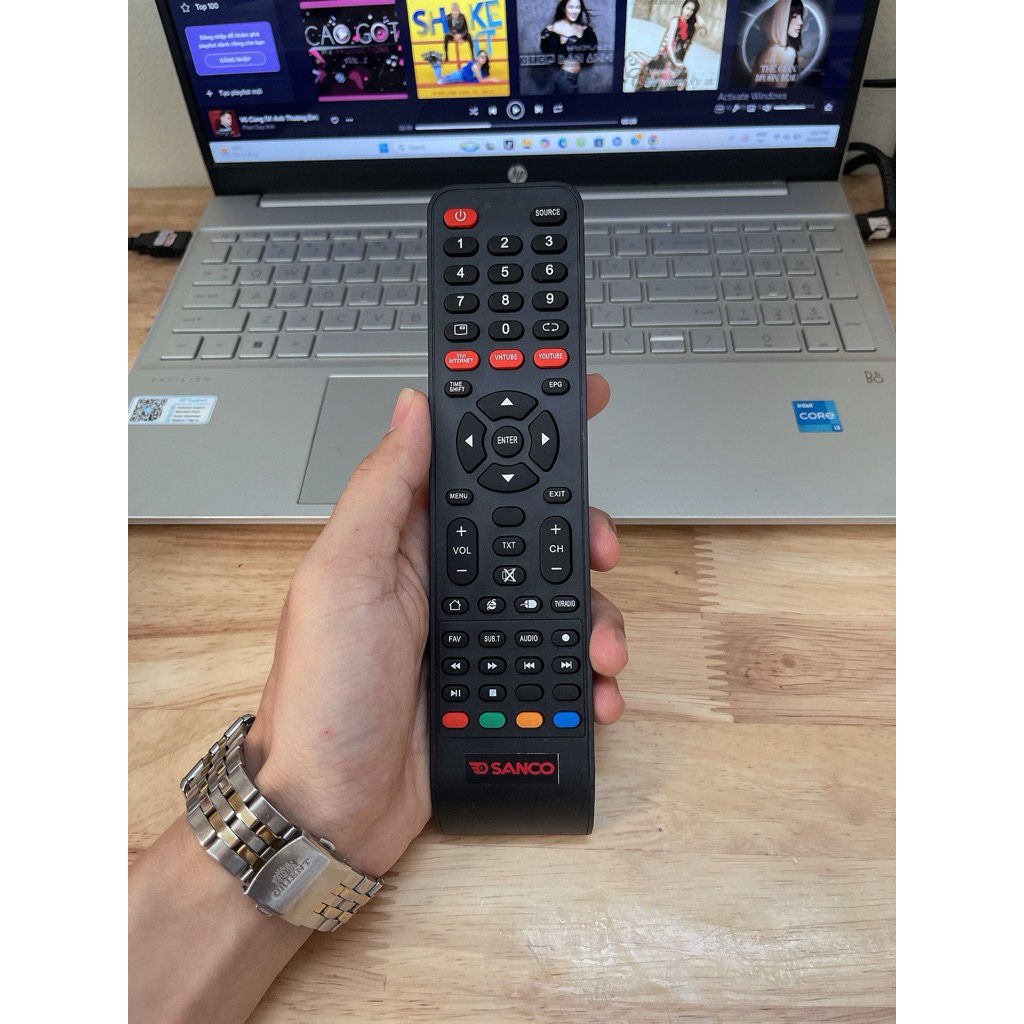 Điều khiển Tivi SANCO nút YouTube hàng cao cấp