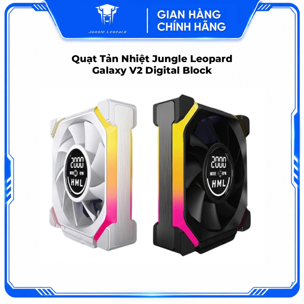 Quạt Tản Nhiệt Jungle Leopard Galaxy V2 Digital Block - Hiển Thị Tốc Độ