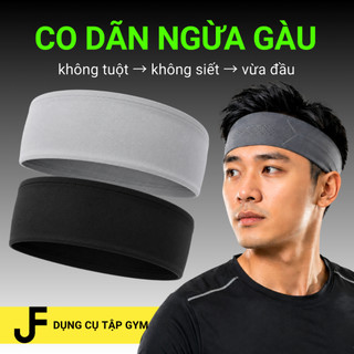 Băng đô thể thao JAWFIT chặn mồ hôi trán co dãn chống trượt phù hợp mọi loại hình thể thao cho nam nữ màu đen 9g