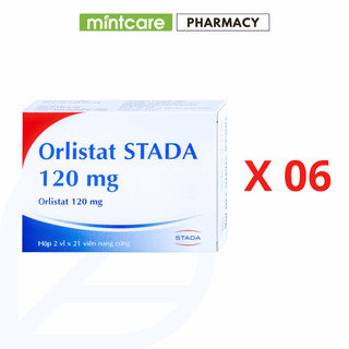 Combo 6 Hộp Viên Uống Orlistat Stada 120mg Giúp Thải Mỡ Hỗ Trợ Kiểm Soát Cân Nặng Hộp 42 Viên