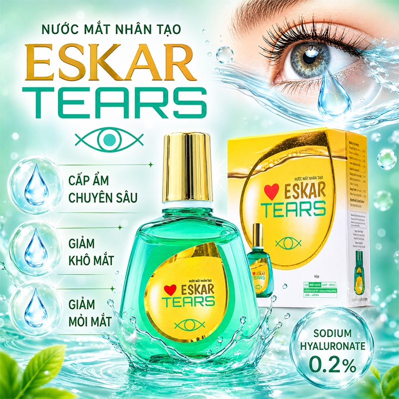 Nước mắt nhân tạo ESKAR TEARS 15ML - DK Pharma
