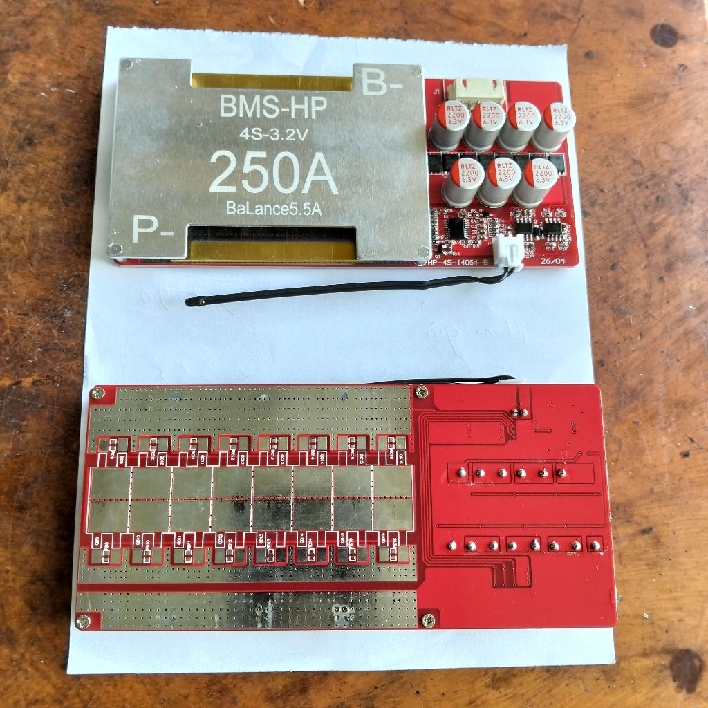 BMS 4s 250A hệ pin 3, 2 v có cân bằng chủ động 5A..