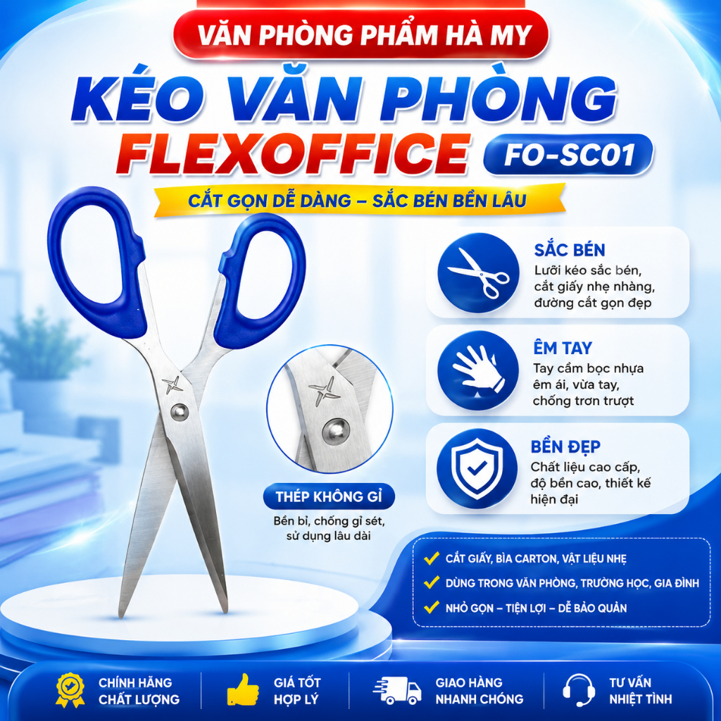 Kéo Văn Phòng Flexoffice Thiên Long FO-SC01