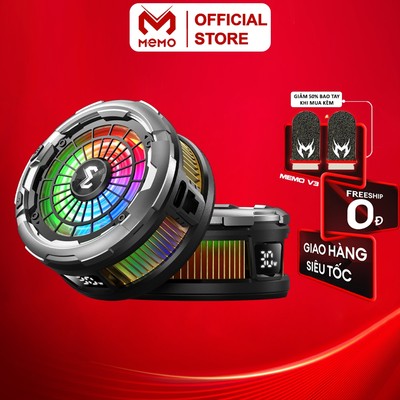 Sò lạnh tản nhiệt MEMO CX26 điều khiển 3 chế độ công suất 30W chỉnh 100 tốc độ gió bật tắt LED tăng tốc FPS FF PUBG
