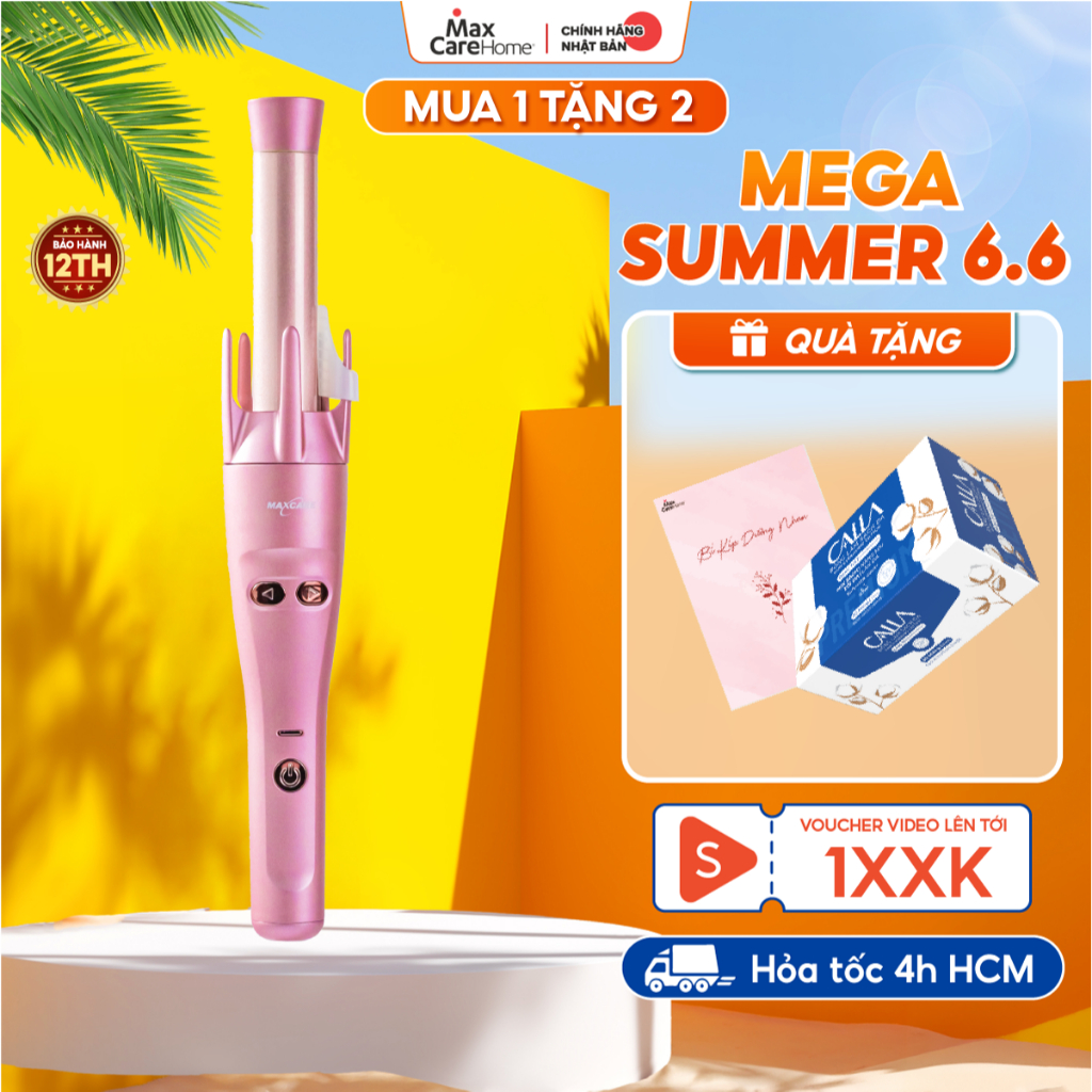Máy uốn tóc tự xoay INSTAGLAM Hair Curler (nguyên bản máy Halio), uốn tạo kiểu, uốn sóng hàn quốc