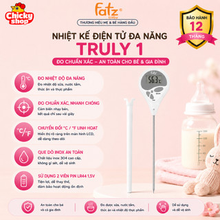 Nhiệt kế điện tử đa năng đo sữa, đo nước cho bé Truly 1 FATZBABY FB8683WS