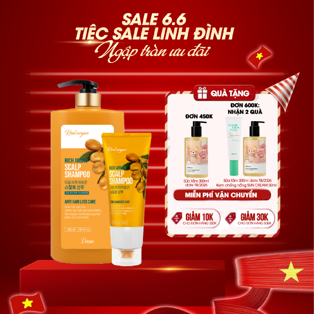 Dầu gội ARGAN giúp giảm RỤNG TÓC - DAIM RICH ARGAN SCALP SHAMPOO