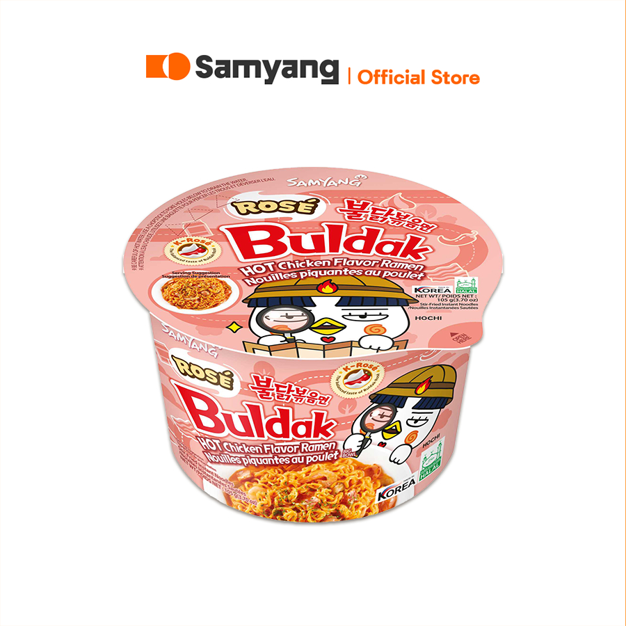 1 Tô Mì khô gà cay vị Hoa Hồng Samyang Foods (Rose Buldak) (105g/gói)