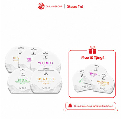 [Mua 10 tặng 1] Combo 5 Mặt nạ Daliv nâng cơ Vitamin A ngăn ngừa lão hóa 30g (BDAL0000)