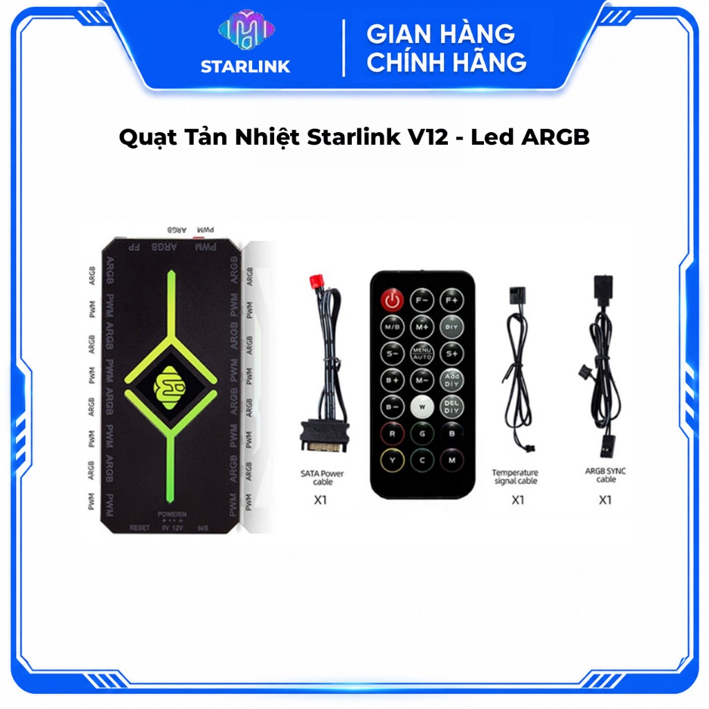 Bộ Hub Led Đuổi Starlink ARGB - Có Điều Tốc & Đồng Bộ Mainboard