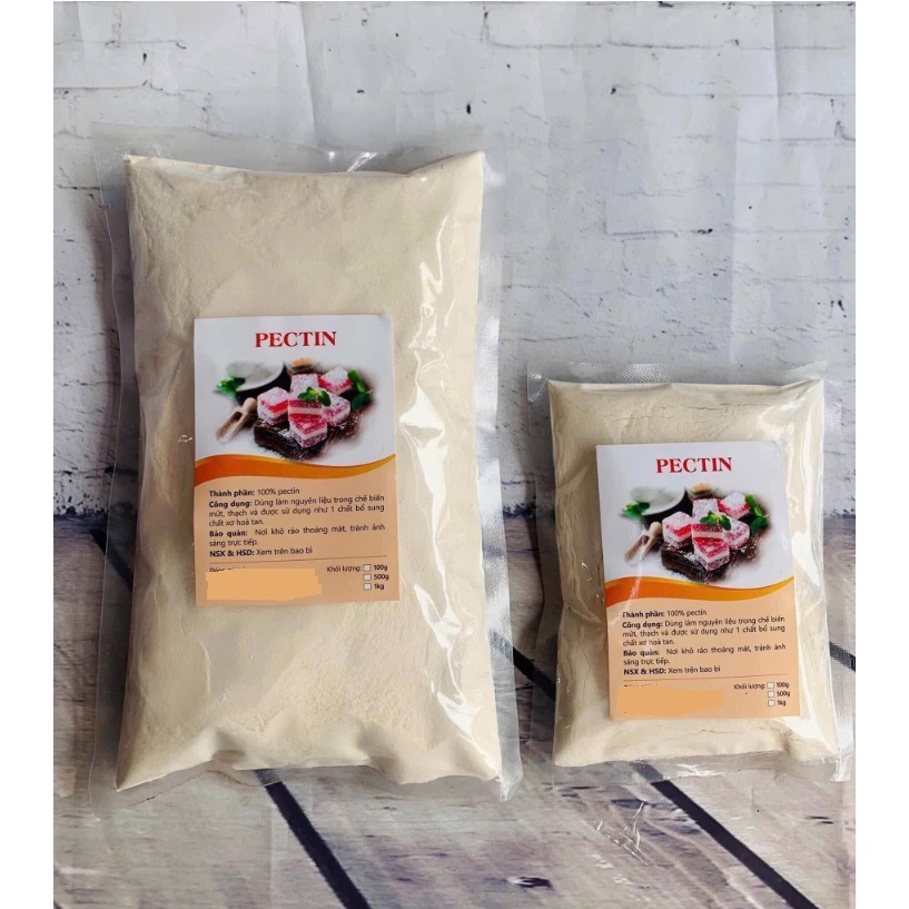 Bột pectin 100 gram chất tạo đông ( Dùng làm thạch, làm kẹo chip chip )