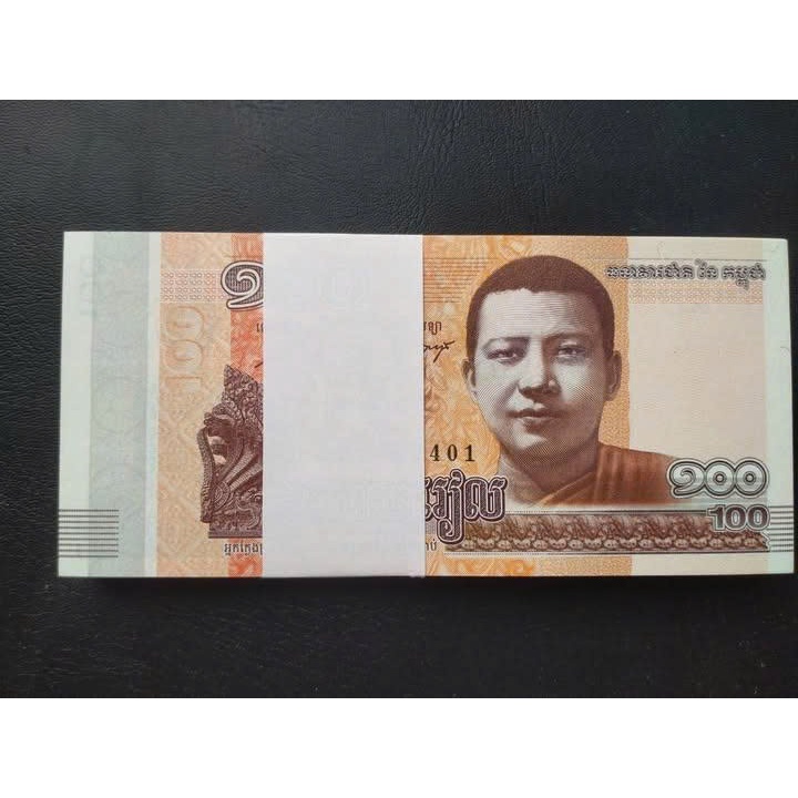 [SƯU TẦM QUỐC TẾ] 100 Riel Campuchia 2014 Mặt Phật Quà tặng Sưu tầm Hiếm