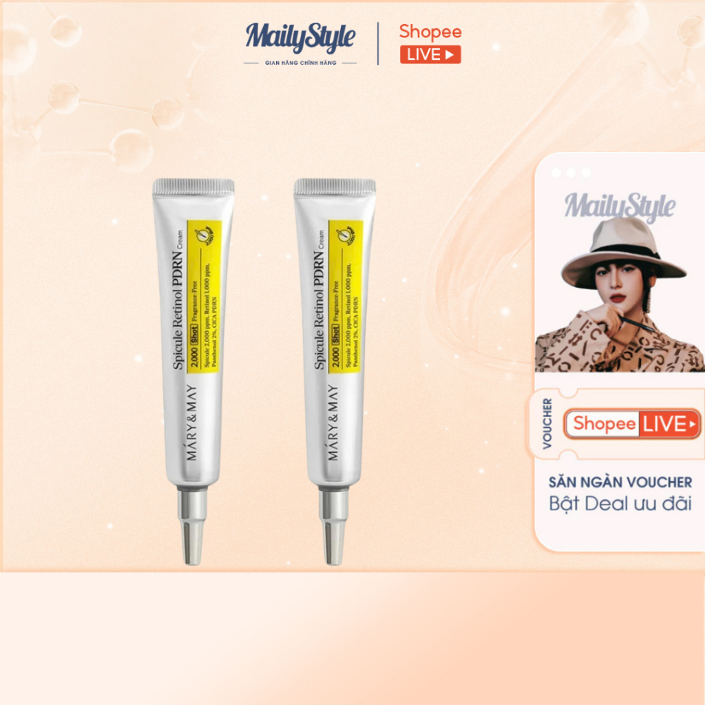 H16_ Kem dưỡng PDRN Spicule Retinol Mary&May Spicule Retinol PDRN Cream 15g