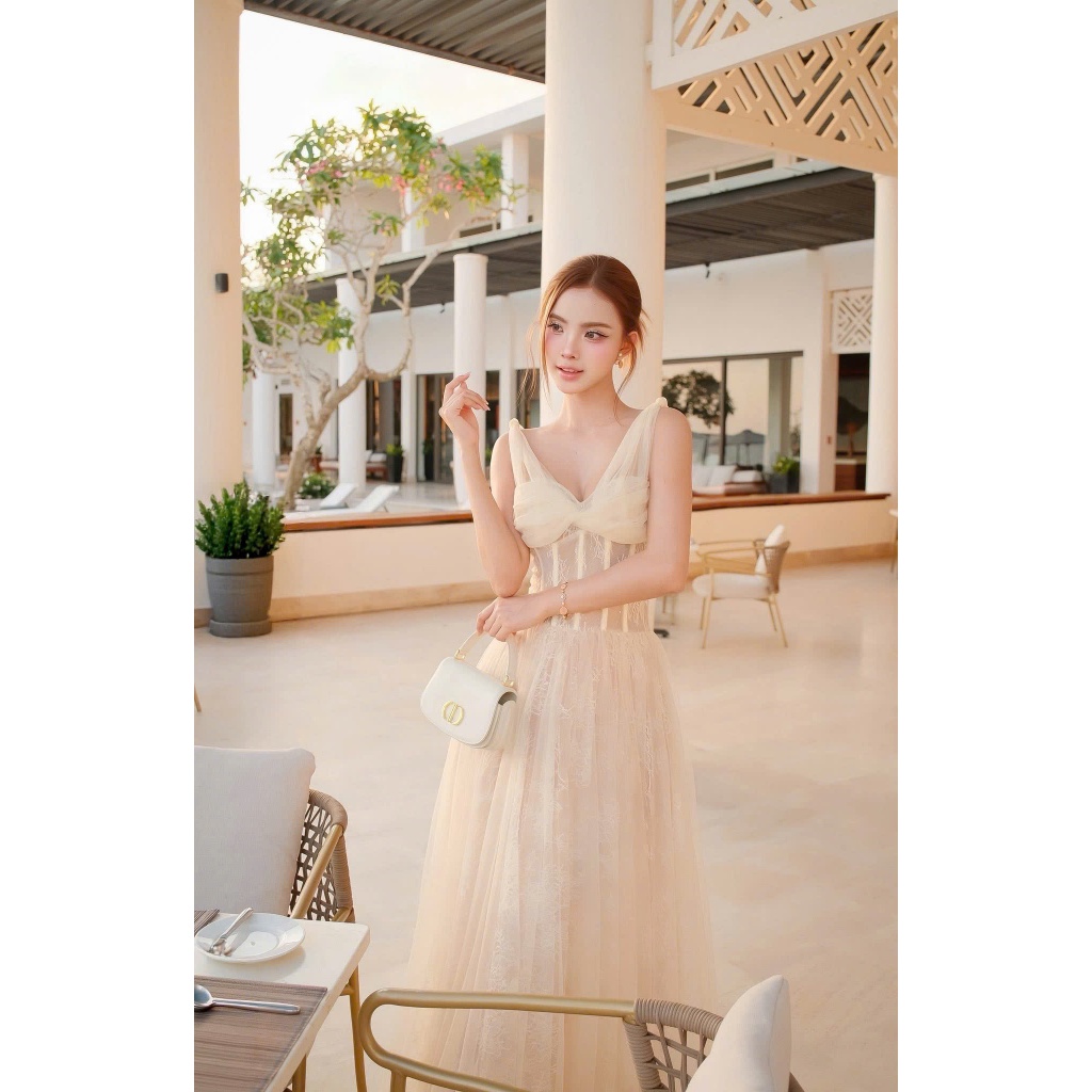 Akara Closet Đầm Ren Dự Tiệc Y90 3 Tầng Quyến Rũ, Tỏa Sáng Trong Mọi Sự Kiện