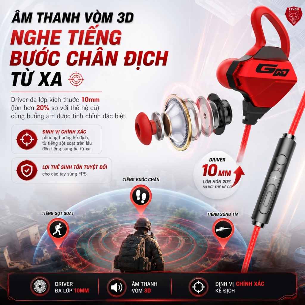 Tai Nghe Có Dây Chống Ồn Cao Cấp ZIYOU G10 Gaming Có Mic Rời Tiện Lợi Dùng Cho PC Laptop, Điện Thoại | BigBuy360 - bigbuy360.vn
