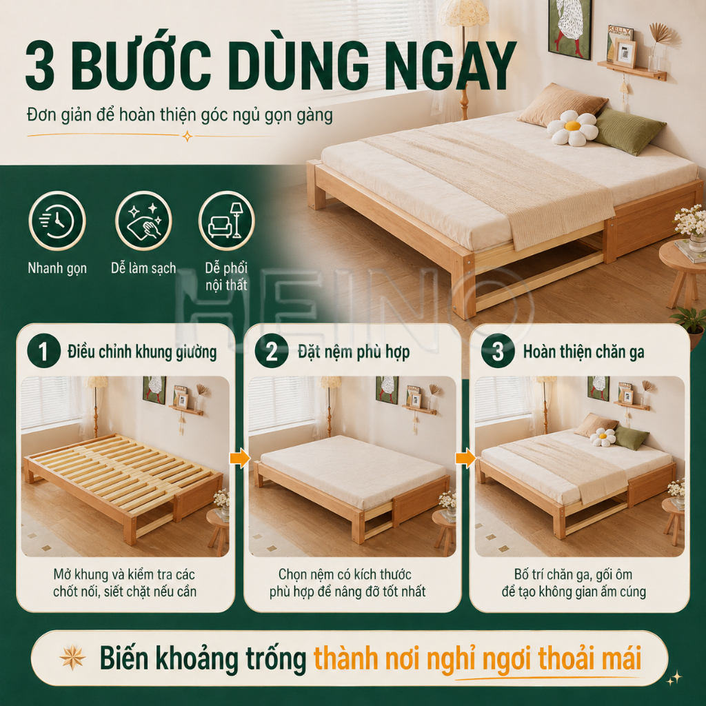 HEINO Giường Kéo Thông Minh Hai Trong Một, Giường Kéo Đa Năng Gấp Gọn Tiêt Kiệm Không Gian | BigBuy360 - bigbuy360.vn