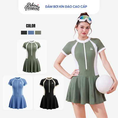 Đồ bơi một mảnh nữ cao cấp kín đáo đi biển - Bikini Passport - BS545_MS