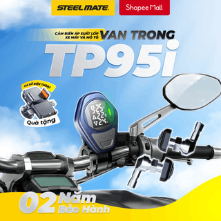 Cảm Biến Áp Suất Lốp STEELMATE TP-95I Xe Máy Và Mô Tô - Van Trong, Màn Hình Hiện Thị, Bảo Hành 2 Năm