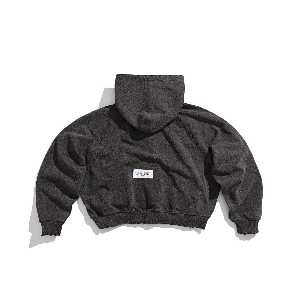 ARTIFACT WASH HOODIE ZIP - Áo khoác chân cua wash logo kim loại Whose Studio | BigBuy360 - bigbuy360.vn