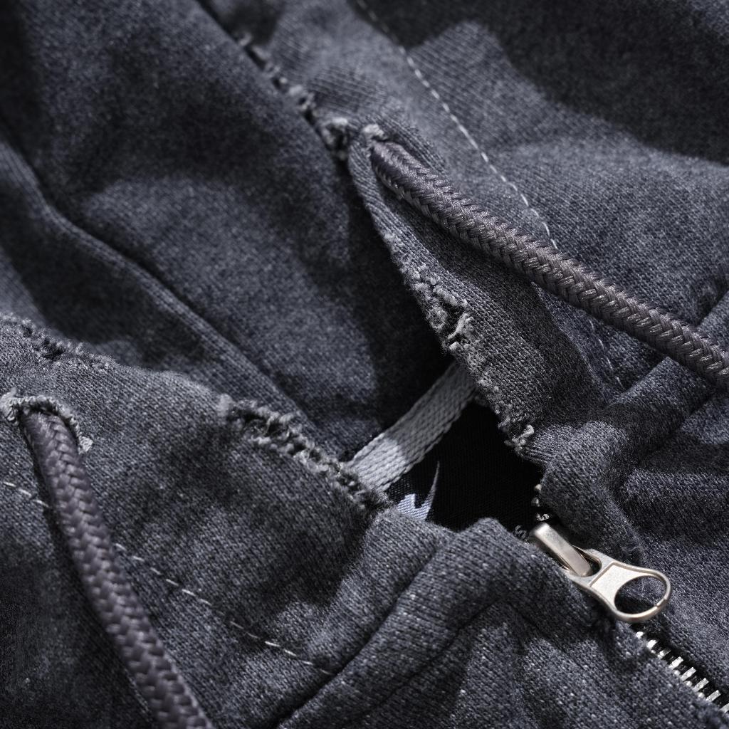 ARTIFACT WASH HOODIE ZIP - Áo khoác chân cua wash logo kim loại Whose Studio | BigBuy360 - bigbuy360.vn