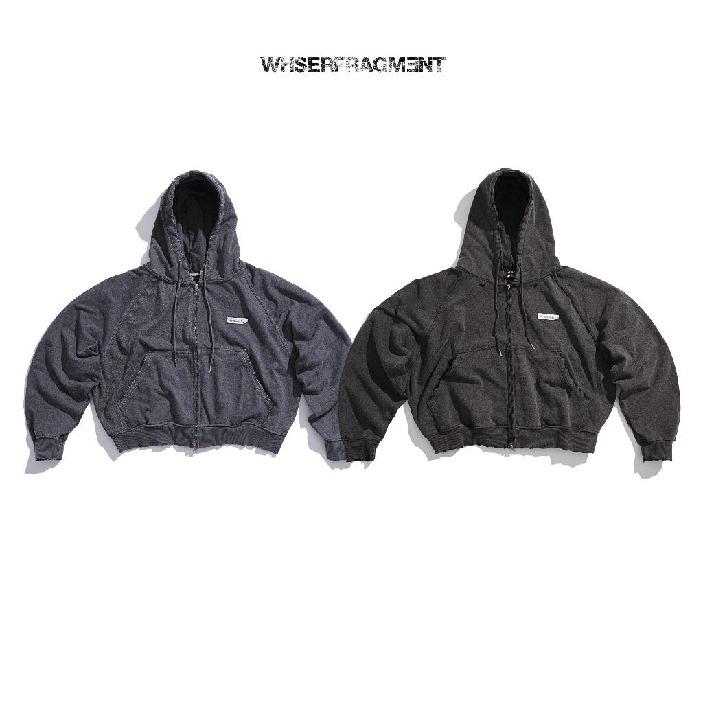 ARTIFACT WASH HOODIE ZIP - Áo khoác chân cua wash logo kim loại Whose Studio | BigBuy360 - bigbuy360.vn