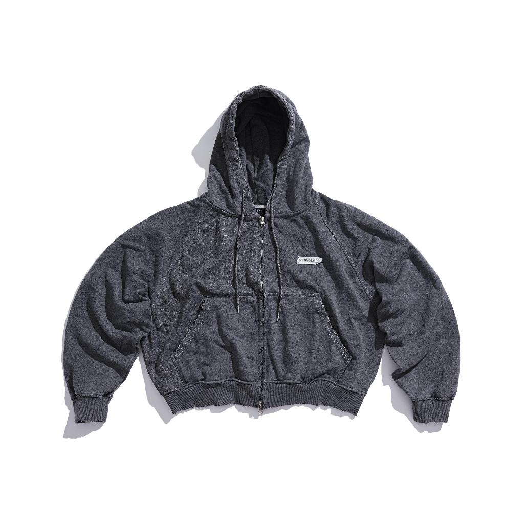 ARTIFACT WASH HOODIE ZIP - Áo khoác chân cua wash logo kim loại Whose Studio | BigBuy360 - bigbuy360.vn