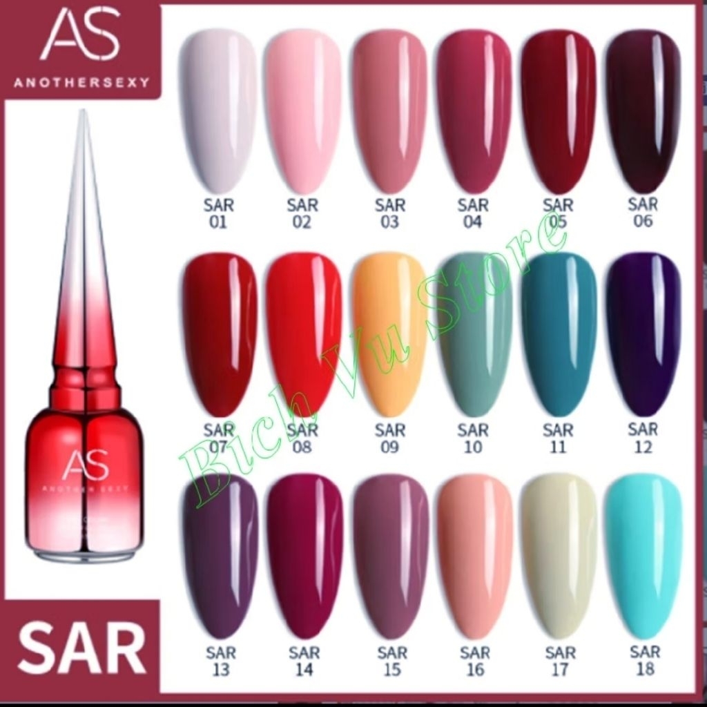 Sơn Gel As mã SAR| Chai đỏ 15ml