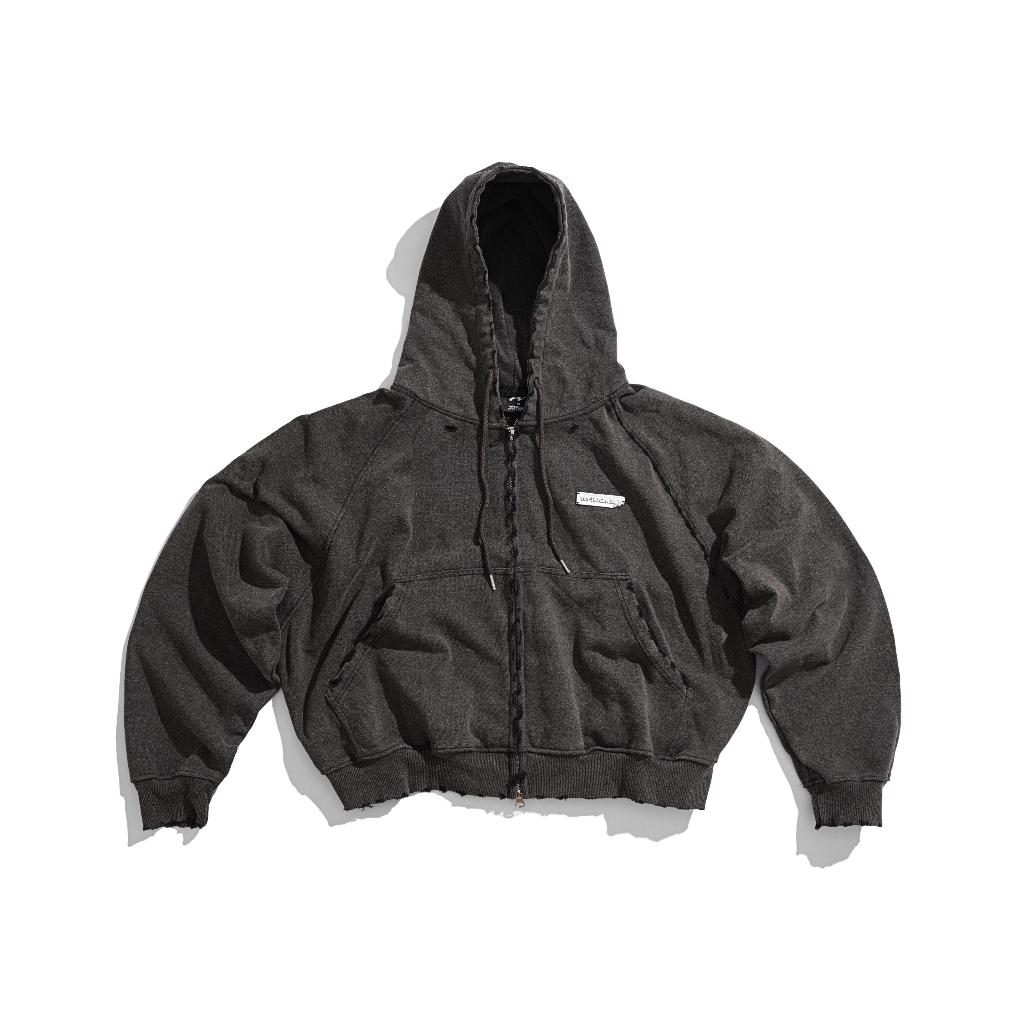 ARTIFACT WASH HOODIE ZIP - Áo khoác chân cua wash logo kim loại Whose Studio | BigBuy360 - bigbuy360.vn